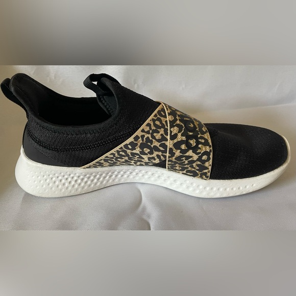 Adidas Black and Leopard Print Women's Slip-On Sneakers - Picture 4 of 10